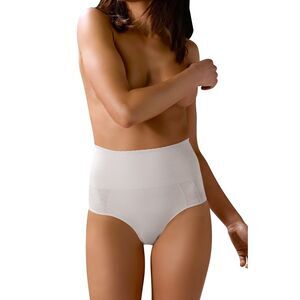 Control Body High Waist Briefs Bianco Women White Shapewear
